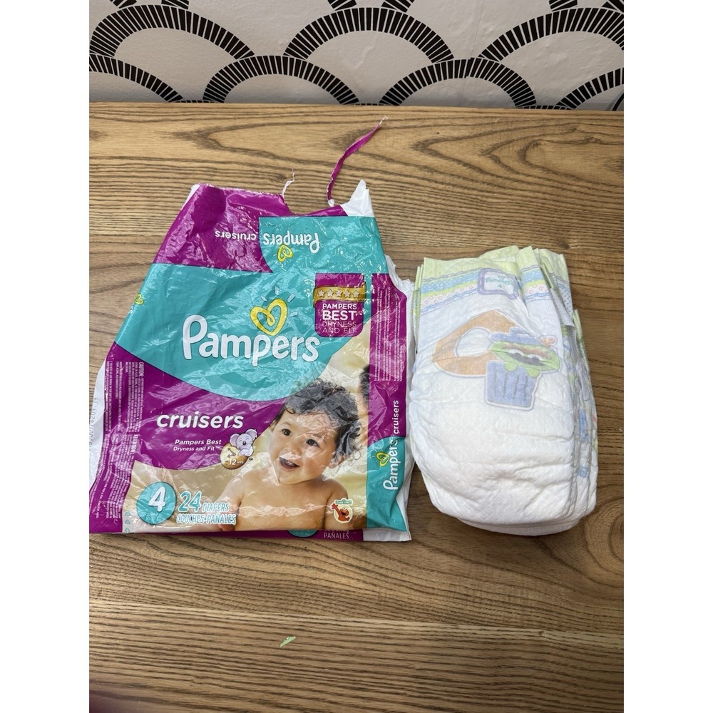 Vintage 2013 Pampers Cruisers‎ Size 4 Diapers Sesame Street Lot of 5